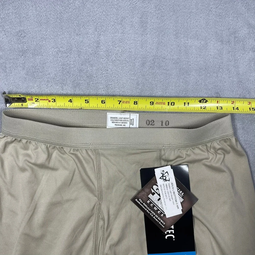 Peckham ECWCS Gen III L1 Drawers Men Medium Regular Tan Polartec Base Layer